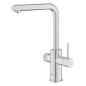 Grohe Blue Pure - Mitigeur d'évier Minta avec filtration et manchon de fermeture extractible, supersteel 30601DC0