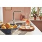 Grohe Blue Pure - Mitigeur d'évier Minta avec filtration et manchon de fermeture extractible, supersteel 30601DC0