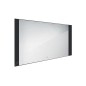 Nimco Miroirs - Miroir avec éclairage LED, 1200x650 mm, capteur tactile, aluminium/noir ZPC 41006V-90 Nimco Miroirs - Miroir avec éclairage LED, 1200x650 mm, capteur tactile, aluminium/noir ZPC 41006V-90