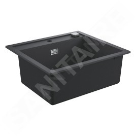 Grohe Éviers - Évier composite K700 avec garniture de vidage automatique, 560x510 mm, noir granite 31651AP0