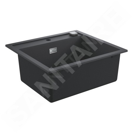 Grohe Éviers - Évier composite K700 avec garniture de vidage automatique, 560x510 mm, noir granite 31651AP0