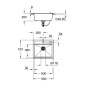 Grohe Éviers - Évier composite K700 avec garniture de vidage automatique, 560x510 mm, noir granite 31651AP0