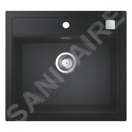 Grohe Éviers - Évier composite K700 avec garniture de vidage automatique, 560x510 mm, noir granite 31651AP0