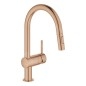 Grohe Minta - Mitigeur d'évier avec douchette extractible, Warm Sunset brossé 32321DL2
