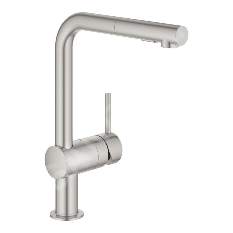 Grohe Minta - Mitigeur d’évier avec douchette extractible, supersteel 30274DC0 Grohe Minta - Mitigeur d’évier avec douchette extractible, supersteel 30274DC0