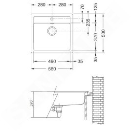 Franke Colonnes - Kit de cuisine T25, évier en tectonite SID 610, noir + robinet FP 9000, onyx NEW 114.0366.029