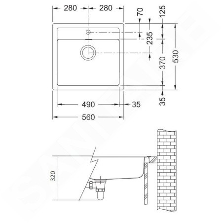 Franke Colonnes - Kit de cuisine T25, évier en tectonite SID 610, noir + robinet FP 9000, onyx NEW 114.0366.029