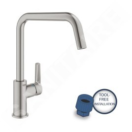 Grohe QuickFix Start - Mitigeur d'évier, supersteel 30470DC0