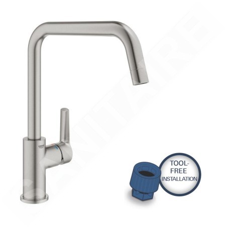 Grohe QuickFix Start - Mitigeur d'évier, supersteel 30470DC0