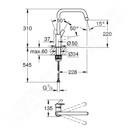 Grohe QuickFix Start - Mitigeur d'évier, supersteel 30470DC0