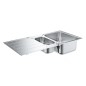 Grohe Éviers - Évier K500 avec garniture de vidage automatique, 1000x500 mm, inox brossé 31572SD1