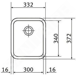 Franke Galassia - Évier en inox GAX 110-30, 332x372 mm 122.0021.439