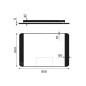 Nimco Miroirs - Miroir avec éclairage LED, 800x600 mm, aluminium/noir ZPC 42003-90 Nimco Miroirs - Miroir avec éclairage LED, 800x600 mm, aluminium/noir ZPC 42003-90