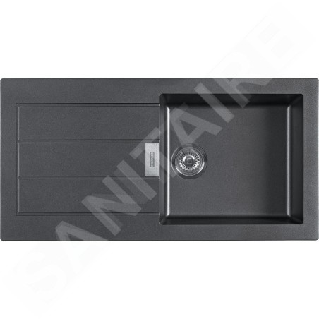 Franke Sirius 2.0 - Évier en Tectonique S2D 611-100, 1000x500 mm, noir 143.0613.661