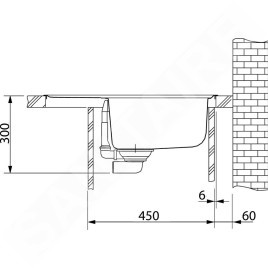 Franke Orion - Évier en tectonite OID 611-62, 620x500mm, noir 114.0288.569