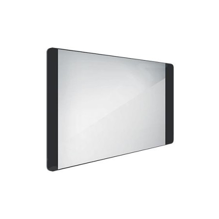 Nimco Miroirs - Miroir avec éclairage LED, 1000x600 mm, aluminium/noir ZPC 42004-90