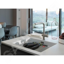 Franke Kubus 2 - Évier en fragranit KNG 110-52, 52x42 cm, blanc artic 125.0641.421