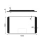 Nimco Miroirs - Miroir avec éclairage LED, 1000x600 mm, aluminium/noir ZPC 42004-90 Nimco Miroirs - Miroir avec éclairage LED, 1000x600 mm, aluminium/noir ZPC 42004-90