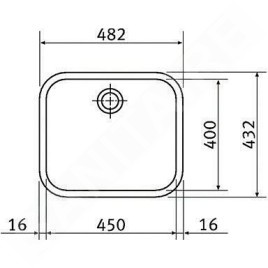 Franke Galassia - Évier en inox GAX 110-45, 482x432 mm 122.0021.440