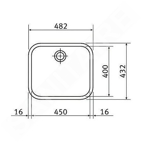 Franke Galassia - Évier en inox GAX 110-45, 482x432 mm 122.0021.440
