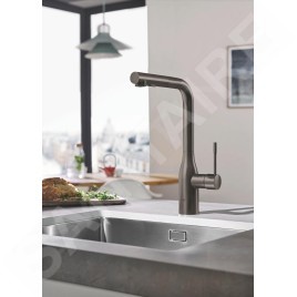 Grohe Essence - Mitigeur d’évier, graphite foncé brossé 30270AL0