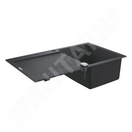 Grohe Éviers - Évier composite K500 avec garniture de vidage automatique, 860x500 mm, noir granite 31644AP0