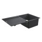 Grohe Éviers - Évier composite K500 avec garniture de vidage automatique, 860x500 mm, noir granite 31644AP0