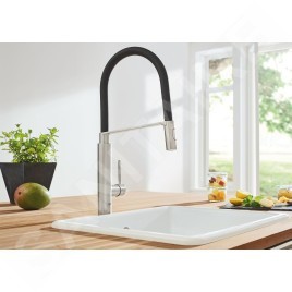 Grohe Concetto - Mitigeur d’évier, avec bec orientable et inverseur, supersteel 31491DC0