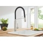 Grohe Concetto - Mitigeur d’évier, avec bec orientable et inverseur, supersteel 31491DC0 Grohe Concetto - Mitigeur d’évier, avec bec orientable et inverseur, supersteel 31491DC0