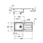 Grohe Éviers - Évier K500 avec garniture de vidage automatique, 1000x500 mm, inox brossé 31563SD1
