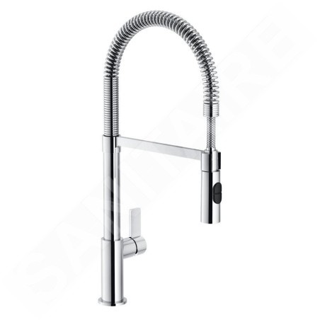 Franke Fox - Mitigeur d’évier FN 6993.031 avec bras flexible et douchette, chrome 115.0486.993