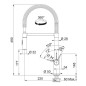 Franke Fox - Mitigeur d’évier FN 6993.031 avec bras flexible et douchette, chrome 115.0486.993
