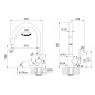 Franke Lina - Mitigeur d'évier FS 3229.031 avec bec extractible, chrome 115.0693.229