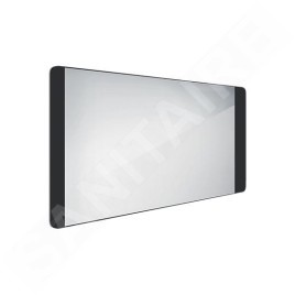 Nimco Miroirs - Miroir avec éclairage LED, 1200x650 mm, aluminium/noir ZPC 42006-90