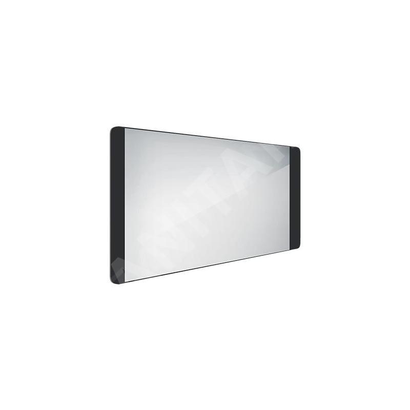 Nimco Miroirs - Miroir avec éclairage LED, 1200x650 mm, aluminium/noir ZPC 42006-90