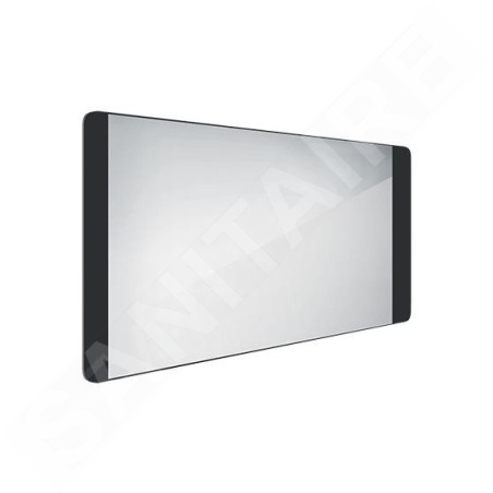 Nimco Miroirs - Miroir avec éclairage LED, 1200x650 mm, aluminium/noir ZPC 42006-90