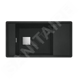 Franke Fresno - Évier en Fragranite FSG 611-88, 88x50 cm, noir mat 114.0651.012