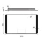 Nimco Miroirs - Miroir avec éclairage LED, 1200x650 mm, aluminium/noir ZPC 42006-90