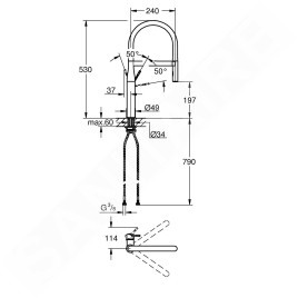 Grohe Essence - Mitigeur d'évier monocommande, Hard Graphite 30294A00