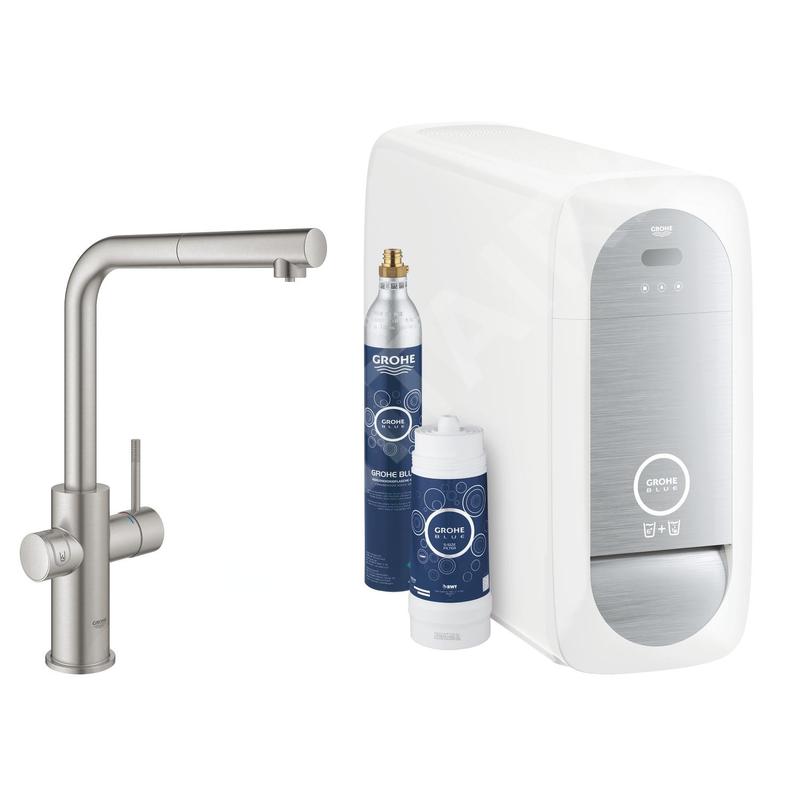 Grohe Blue Home - Mitigeur d’évier Connected, avec unité réfrigérante et filtration, supersteel 31539DC0 Grohe Blue Home - Mitigeur d’évier Connected, avec unité réfrigérante et filtration, supersteel 31539DC0
