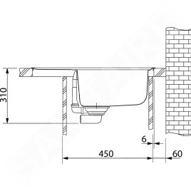 Franke Basis - Évier en fragranit BFG 611-62, 62x50 cm, blanc artic 114.0285.103