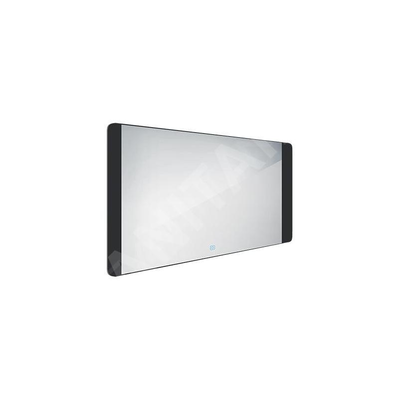 Nimco Miroirs - Miroir avec éclairage LED, 1200x650 mm, capteur tactile, aluminium/noir ZPC 42006V-90 Nimco Miroirs - Miroir avec éclairage LED, 1200x650 mm, capteur tactile, aluminium/noir ZPC 42006V-90