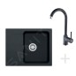 Franke Colonnes - Kit de cuisine T29, évier en tectonite OID 611-62, noir + robinet FP 9900, noir 114.0366.037 Franke Colonnes - Kit de cuisine T29, évier en tectonite OID 611-62, noir + robinet FP 9900, noir 114.0366.037