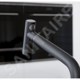 Franke Icon - Mitigeur d'évier FG 5188.901 avec douchette extractible, noir mat 115.0625.190