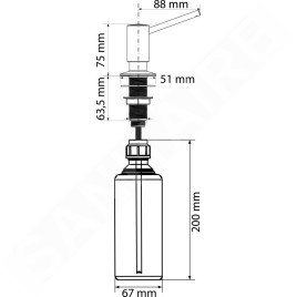 Franke Simple - Distributeur de savon, 500 ml, chrome 119.0281.894