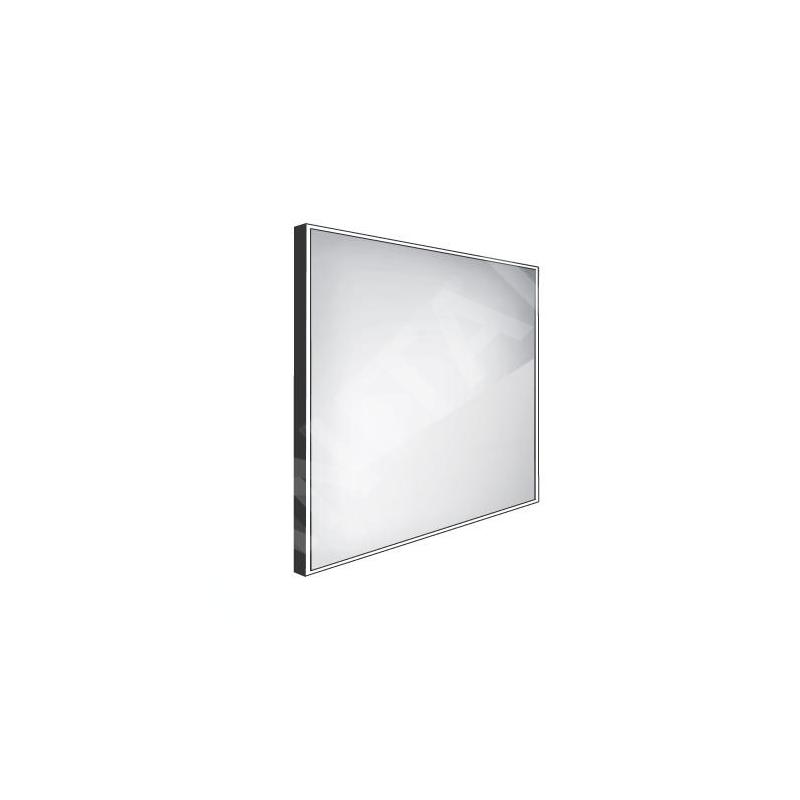 Nimco Miroirs - Miroir avec lumière LED, 600x600 mm, aluminium/noir ZPC 13066-90