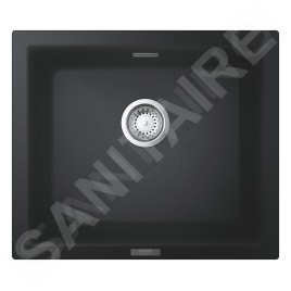Grohe Éviers - Évier composite K700 avec garniture de vidage automatique, 533x457 mm, noir granite 31654AP0