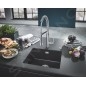 Grohe Éviers - Évier composite K700 avec garniture de vidage automatique, 533x457 mm, noir granite 31654AP0