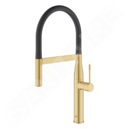 Grohe Essence - Mitigeur d'évier avec bec orientable, Cool Sunrise brossé 30294GN0