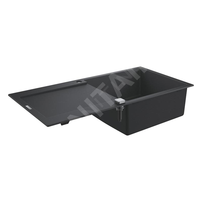 Grohe Éviers - Évier composite K500 avec garniture de vidage automatique, 1000x500 mm, noir granite 31645AP0